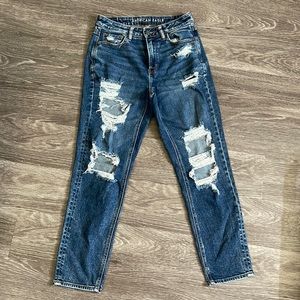 Distressed Mom Jeans